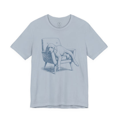 Poodle Occupied T-Shirt Light Blue Taco-Dog
