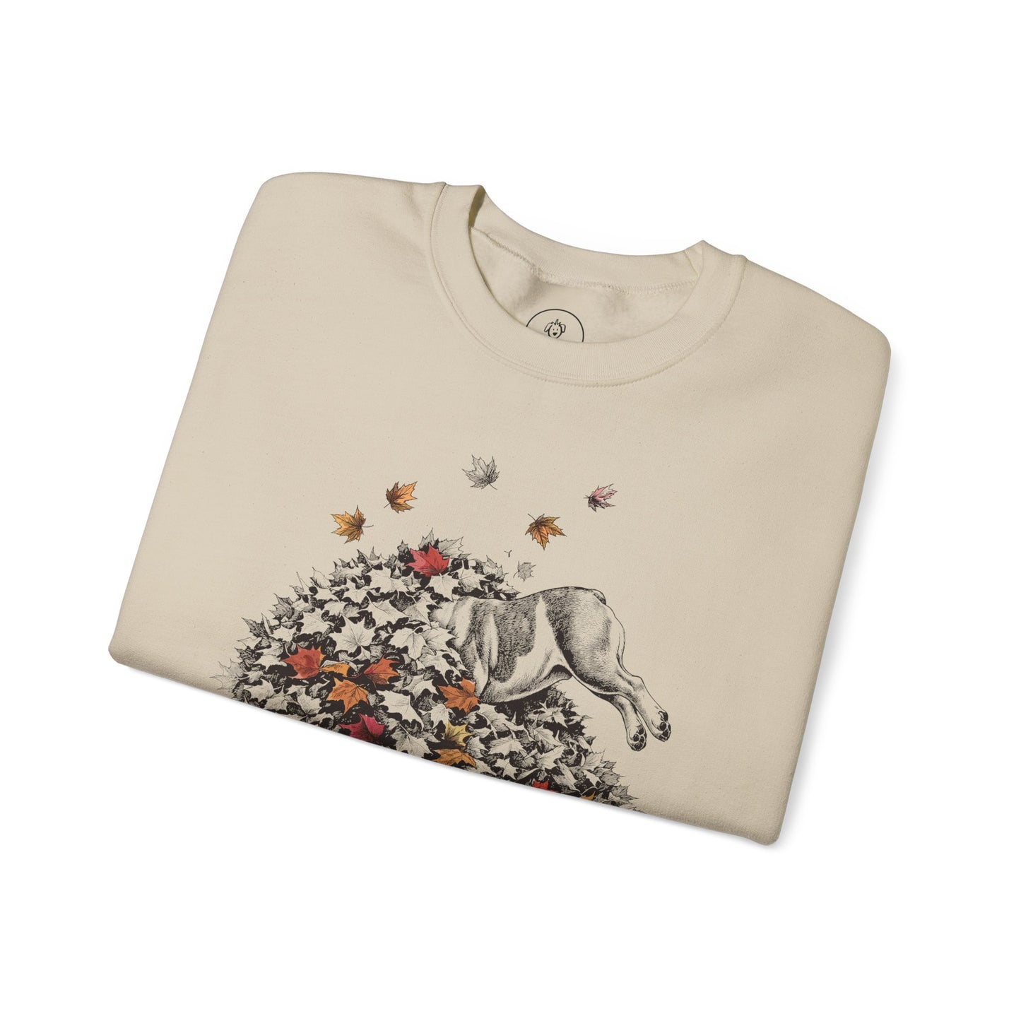 English Bulldog Leaf Jump Sweatshirt