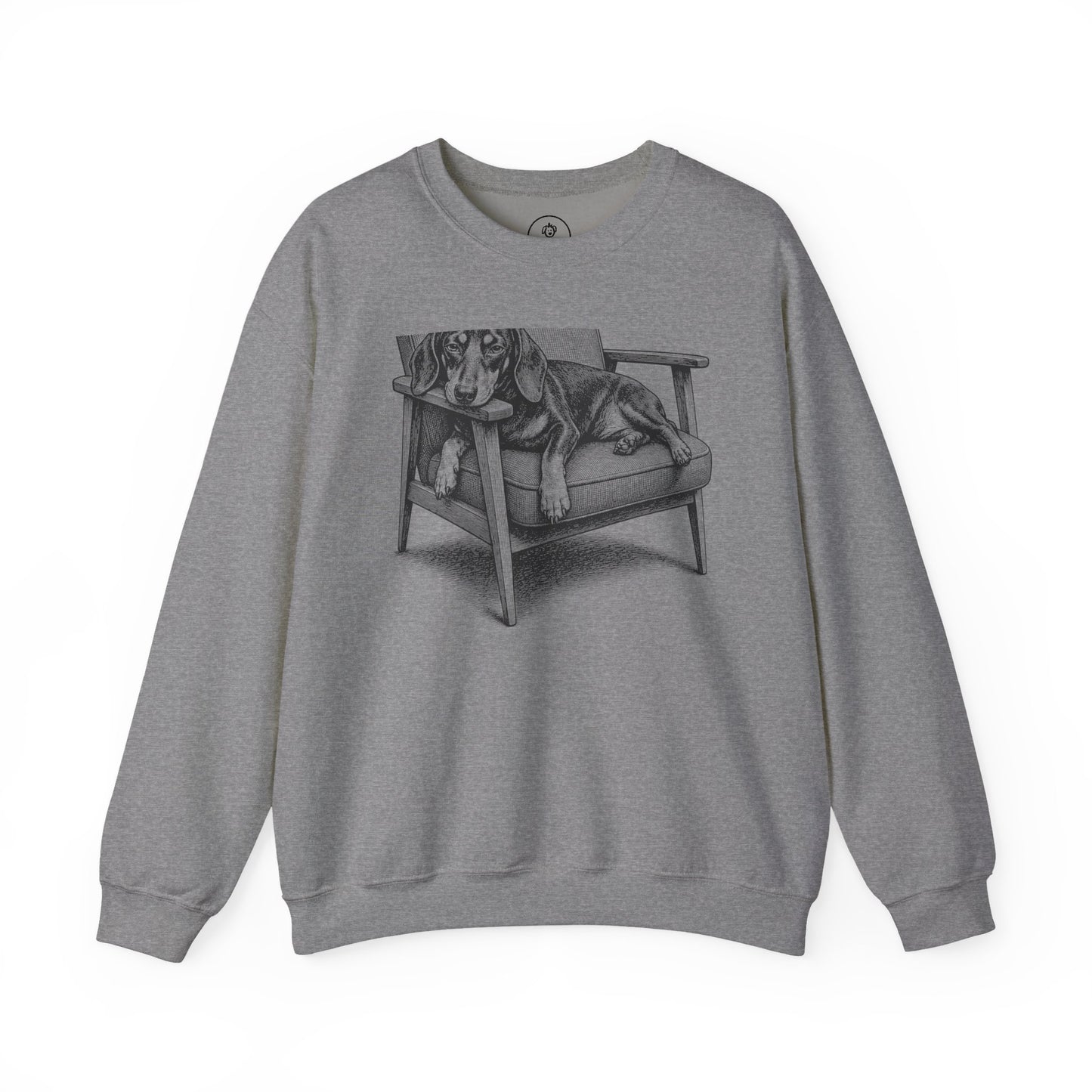 Dachshund Occupied Sweatshirt Graphite Heather Taco-Dog