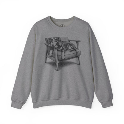 Dachshund Occupied Sweatshirt Graphite Heather Taco-Dog