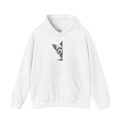 Yorkshire Terrier Yorkie Peeking Hoodie White Taco-Dog