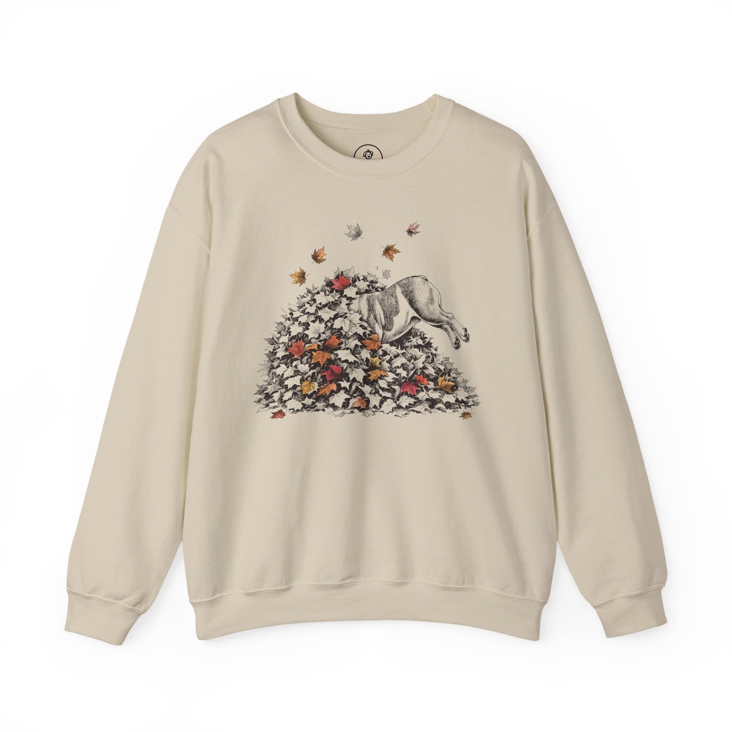 English Bulldog Leaf Jump Sweatshirt