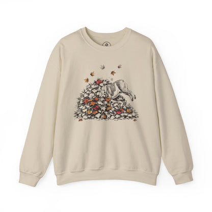 English Bulldog Leaf Jump Sweatshirt