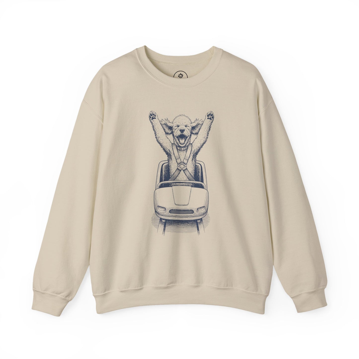 Poodle Roller Coaster Sweatshirt Sand Taco-Dog