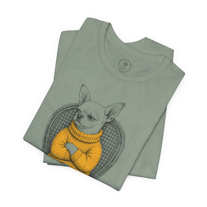Chihuahua Reluctant Turtleneck T-Shirt