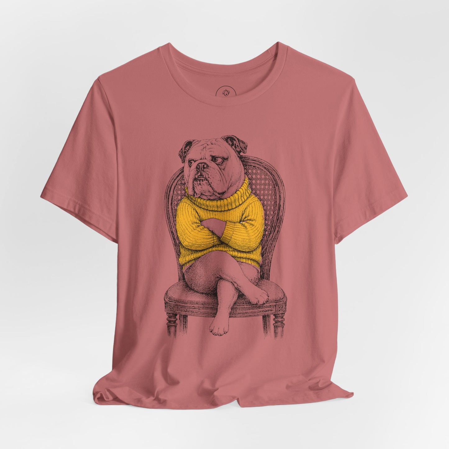 English Bulldog Reluctant Turtleneck T-Shirt