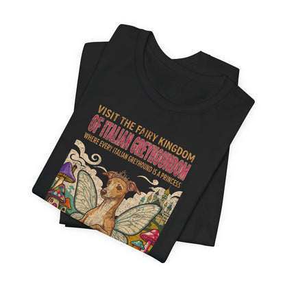 Italian Greyhound Whippet Fairy Kingdom T-Shirt Taco-Dog