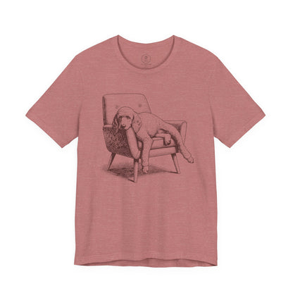 Poodle Occupied T-Shirt Heather Mauve Taco-Dog