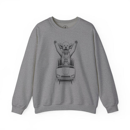 Poodle Roller Coaster Sweatshirt Graphite Heather Taco-Dog