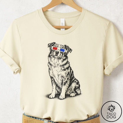 Australian Shepherd Aussie 3d T-Shirt Natural Taco-Dog