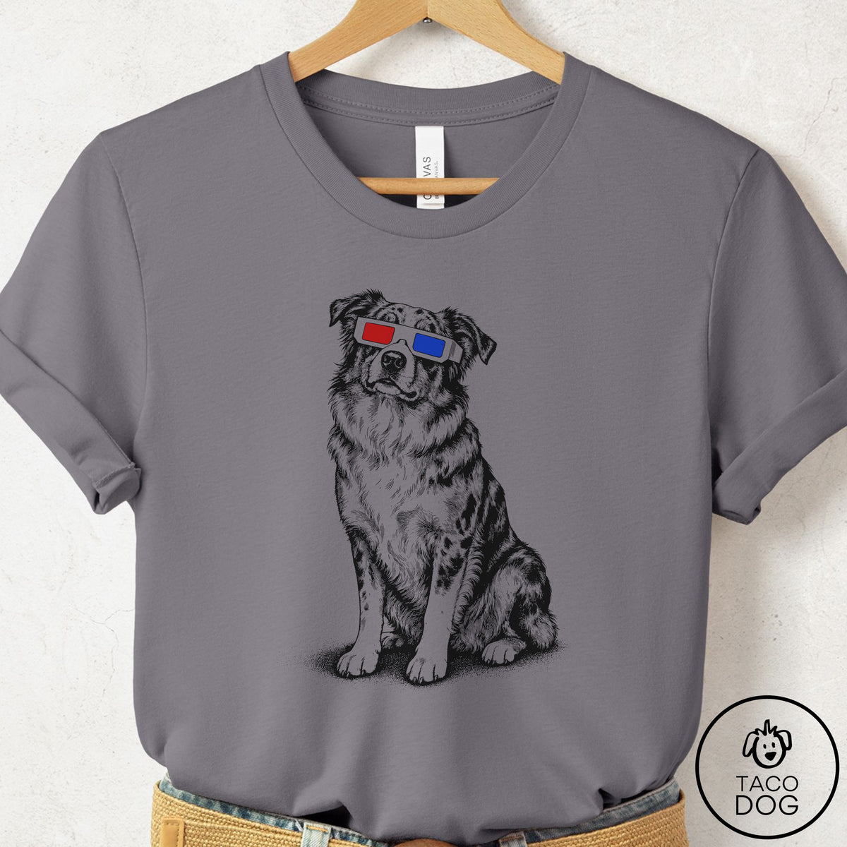 Australian Shepherd Aussie 3d T-Shirt Storm Taco-Dog