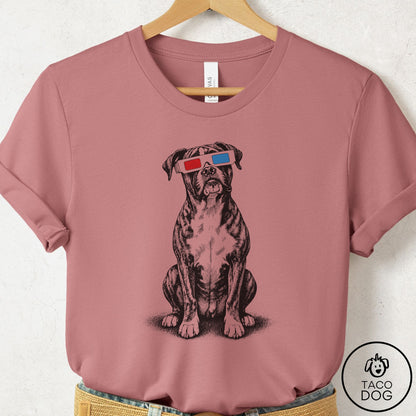 Boxer 3d T-Shirt Mauve Taco-Dog