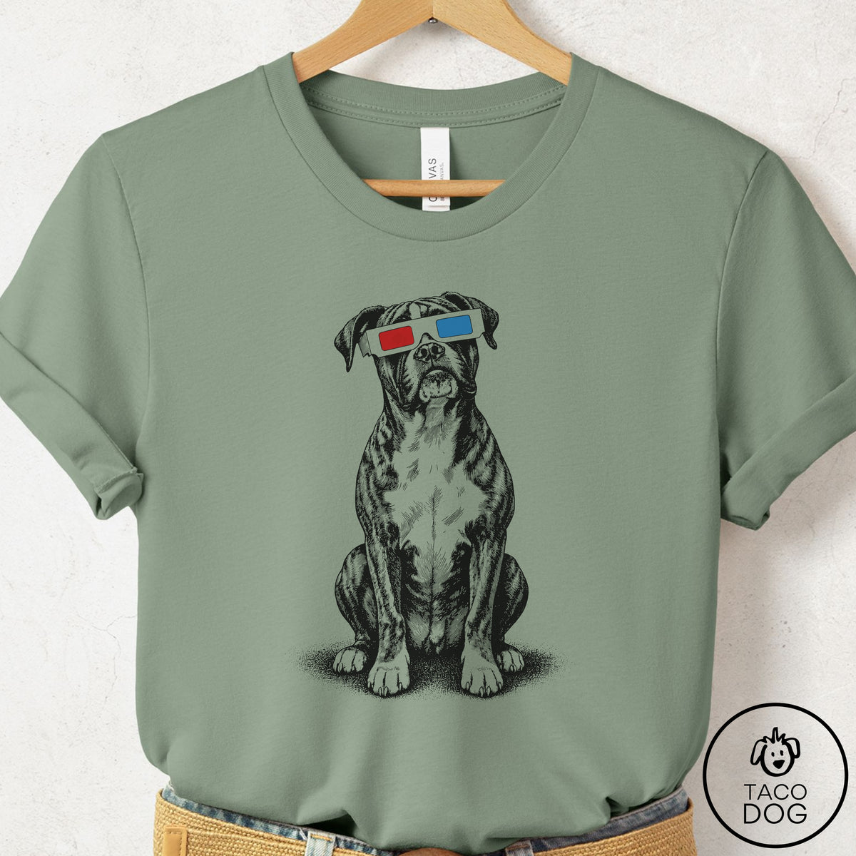 Boxer 3d T-Shirt Sage Taco-Dog