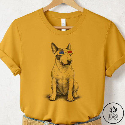 Bull Terrier 3d T-Shirt Mustard Taco-Dog