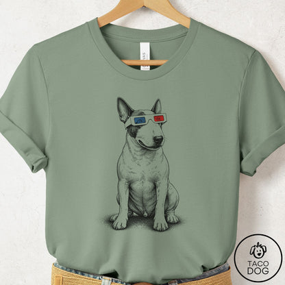 Bull Terrier 3d T-Shirt Sage Taco-Dog