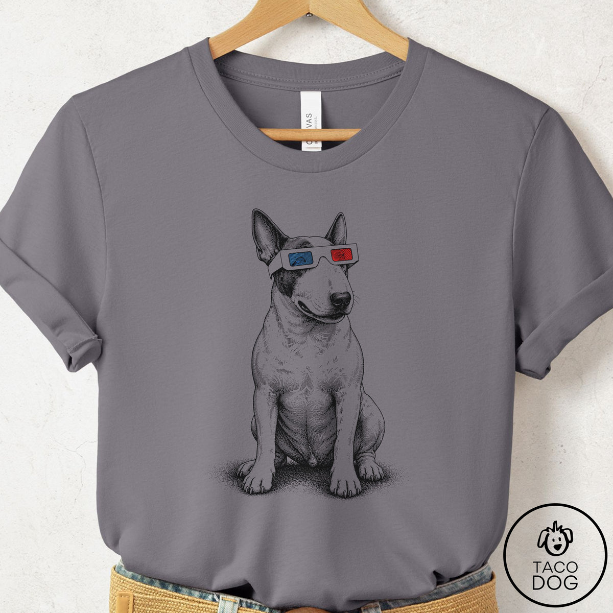 Bull Terrier 3d T-Shirt Storm Taco-Dog