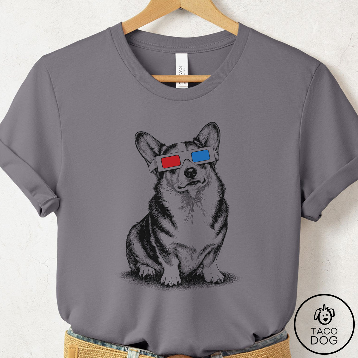Corgi 3d T-Shirt Storm Taco-Dog
