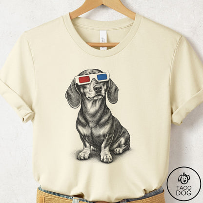 Dachshund 3d T-Shirt Natural Taco-Dog