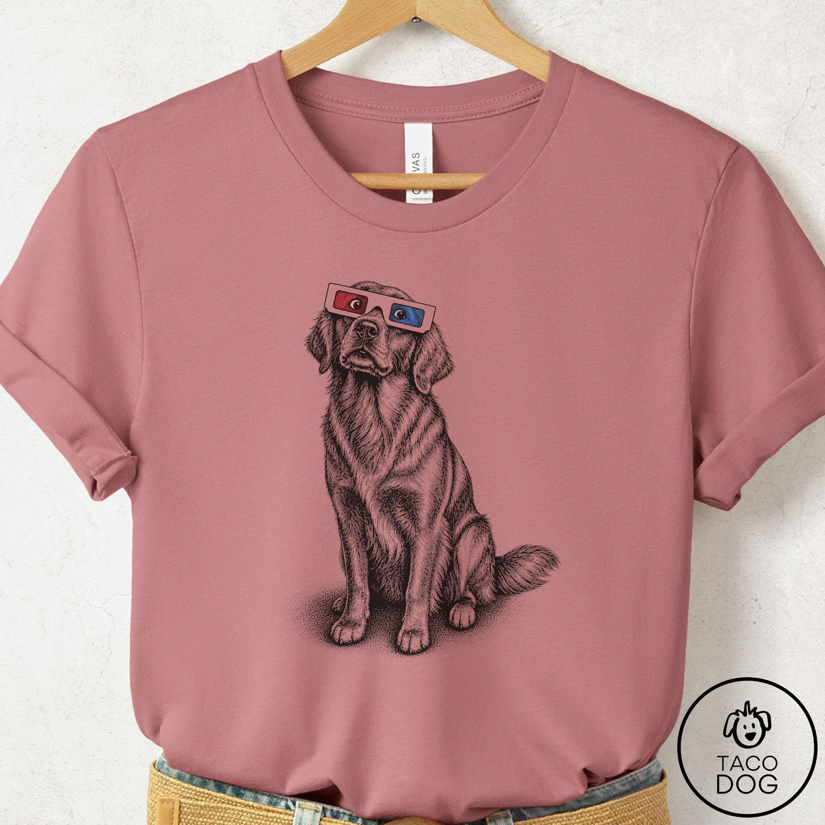 Flat-Coated Retriever 3d T-Shirt Mauve Taco-Dog