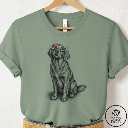 Flat-Coated Retriever 3d T-Shirt Sage Taco-Dog