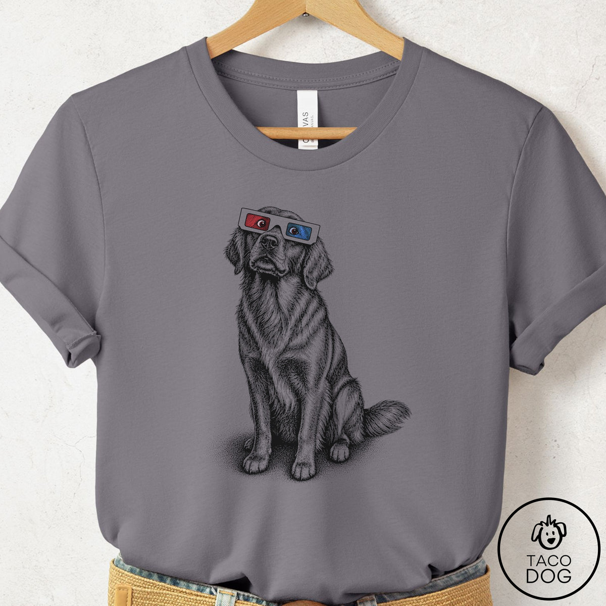 Flat-Coated Retriever 3d T-Shirt Storm Taco-Dog