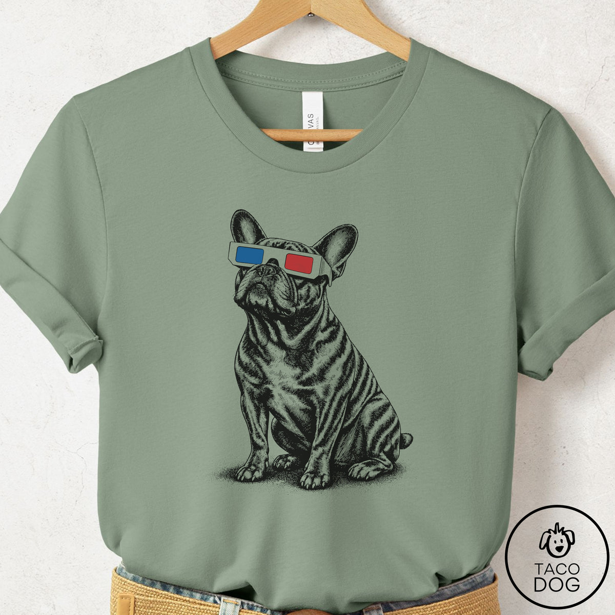 French Bulldog Frenchie 3d T-Shirt Sage Taco-Dog