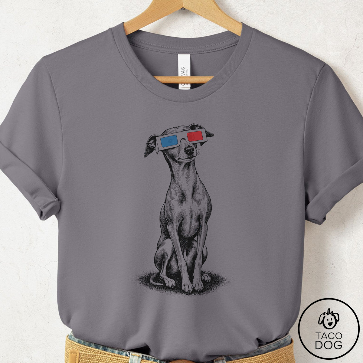 Italian Greyhound Whippet 3d T-Shirt Storm Taco-Dog