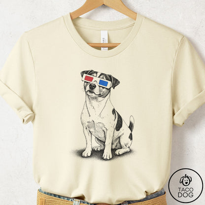 Jack Russell 3d T-Shirt Natural Taco-Dog