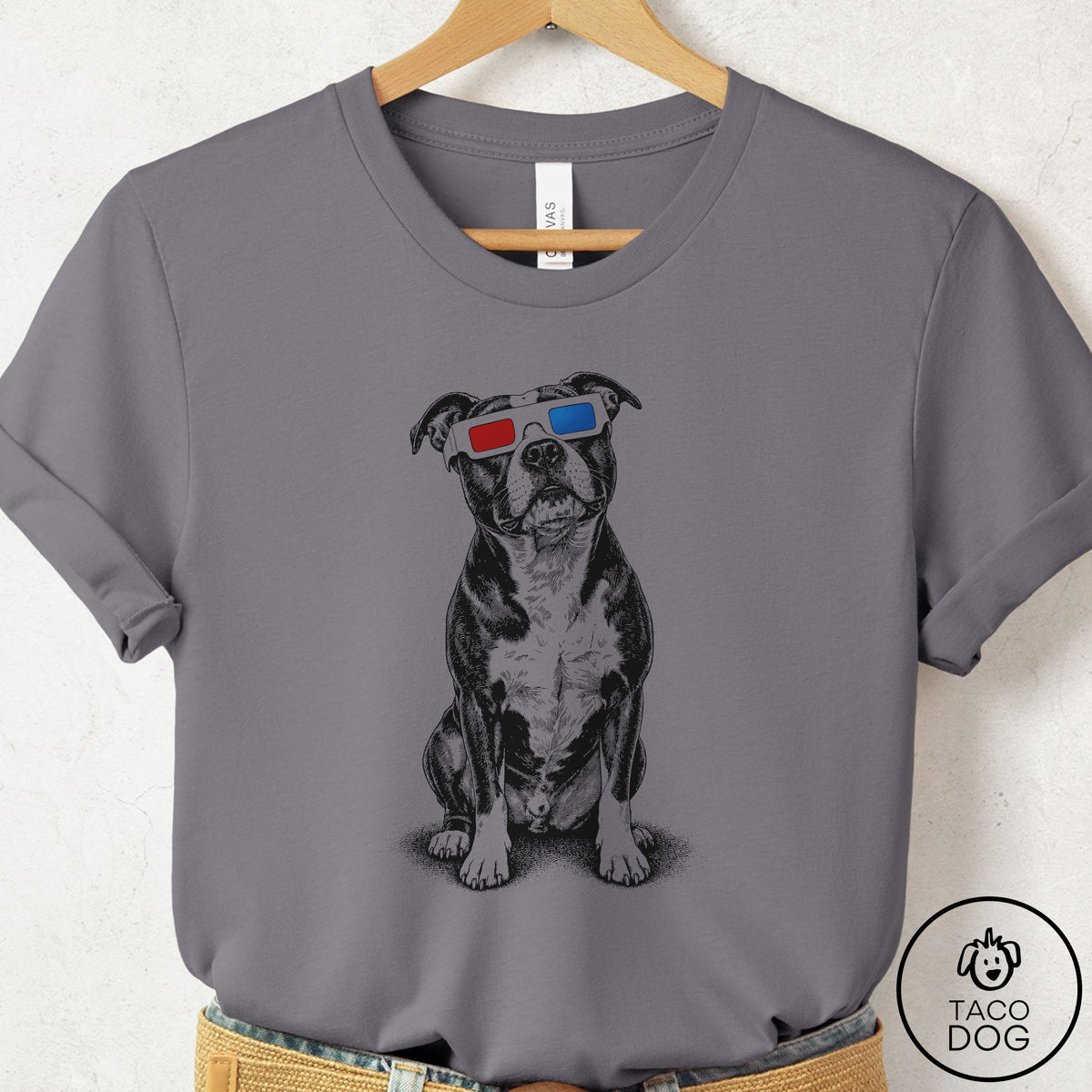 Pitbull 3d T-Shirt Storm Taco-Dog