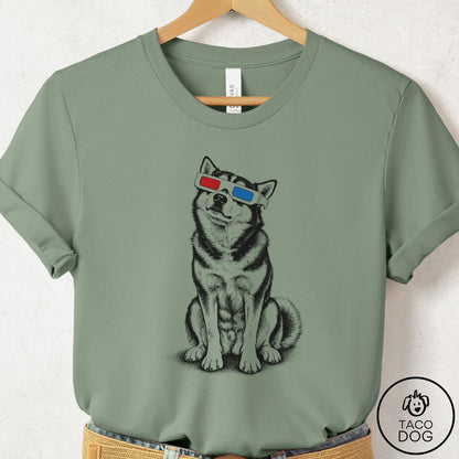 Husky 3d T-Shirt Sage Taco-Dog