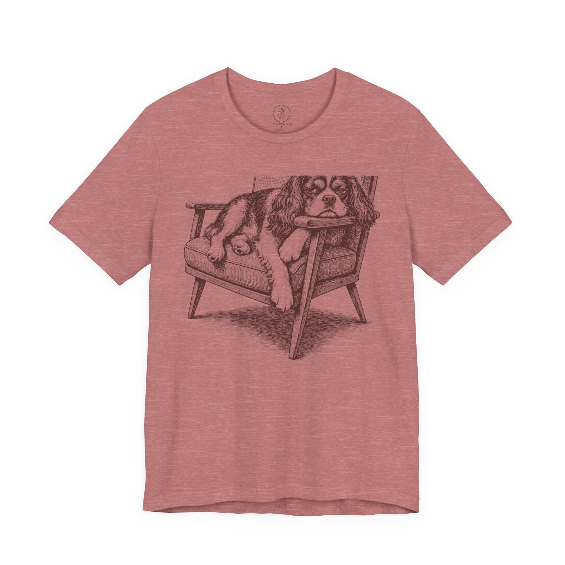 Cavalier King Charles Spaniel Occupied T-Shirt Heather Mauve Taco-Dog