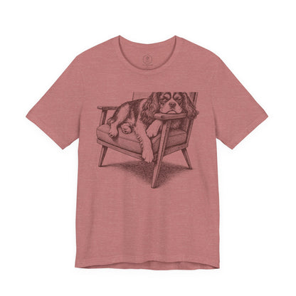 Cavalier King Charles Spaniel Occupied T-Shirt Heather Mauve Taco-Dog