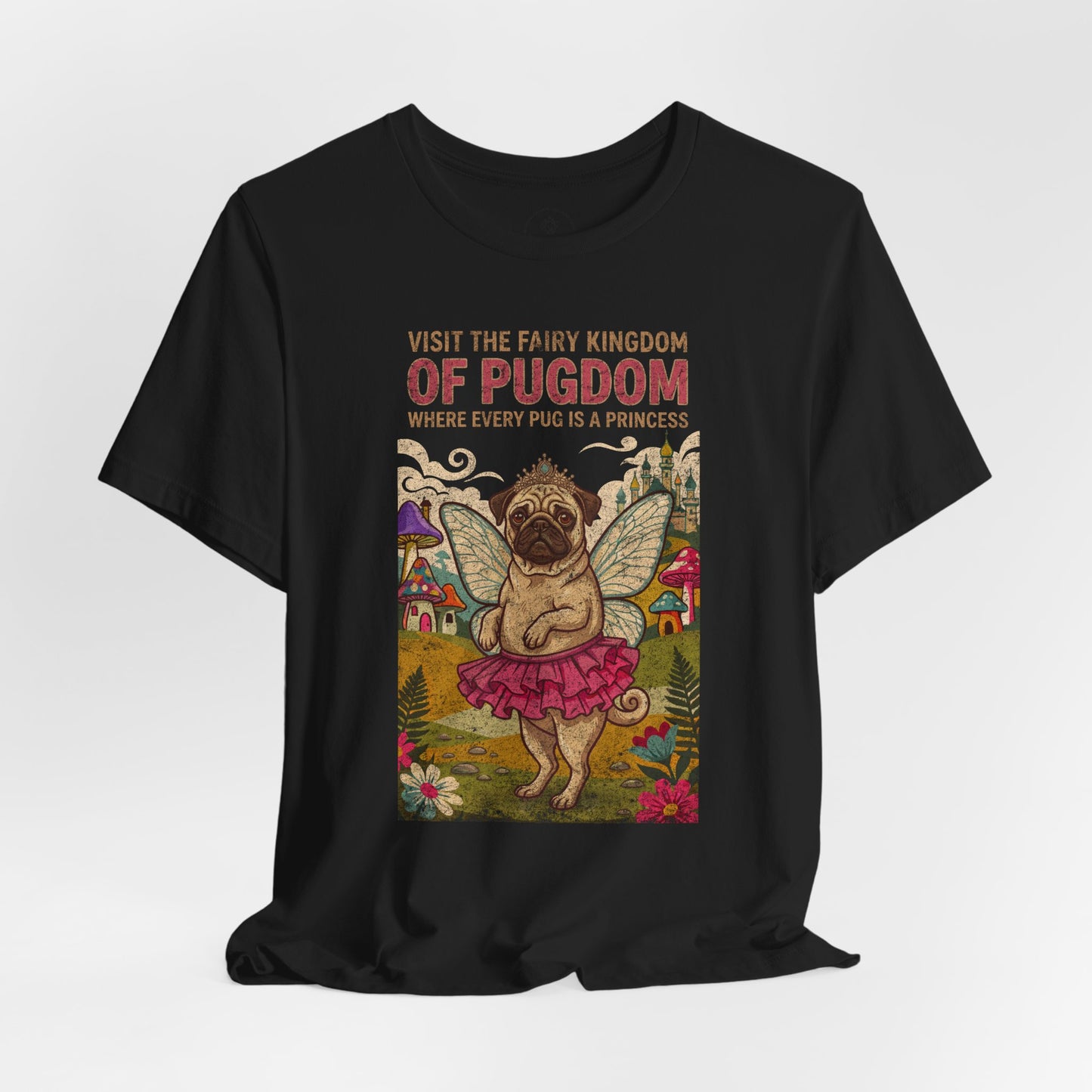 Pug Fairy Kingdom T-Shirt Taco-Dog