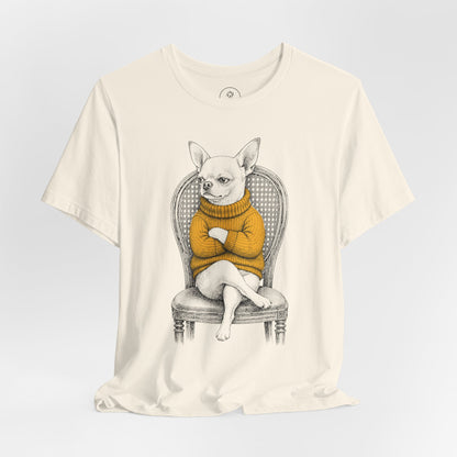 Chihuahua Reluctant Turtleneck T-Shirt