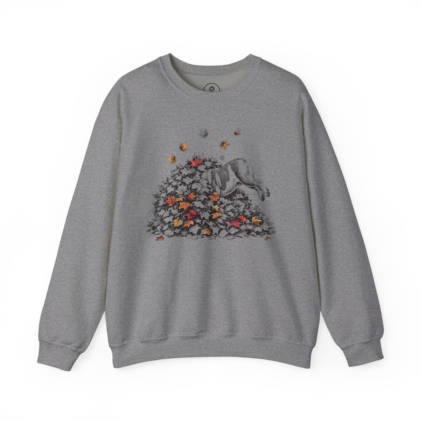 English Bulldog Leaf Jump Sweatshirt