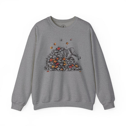English Bulldog Leaf Jump Sweatshirt