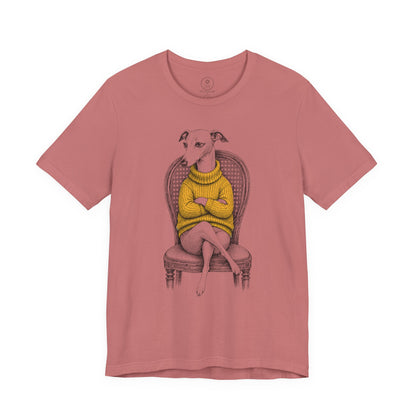 Italian Greyhound Whippet Reluctant Turtleneck T-Shirt