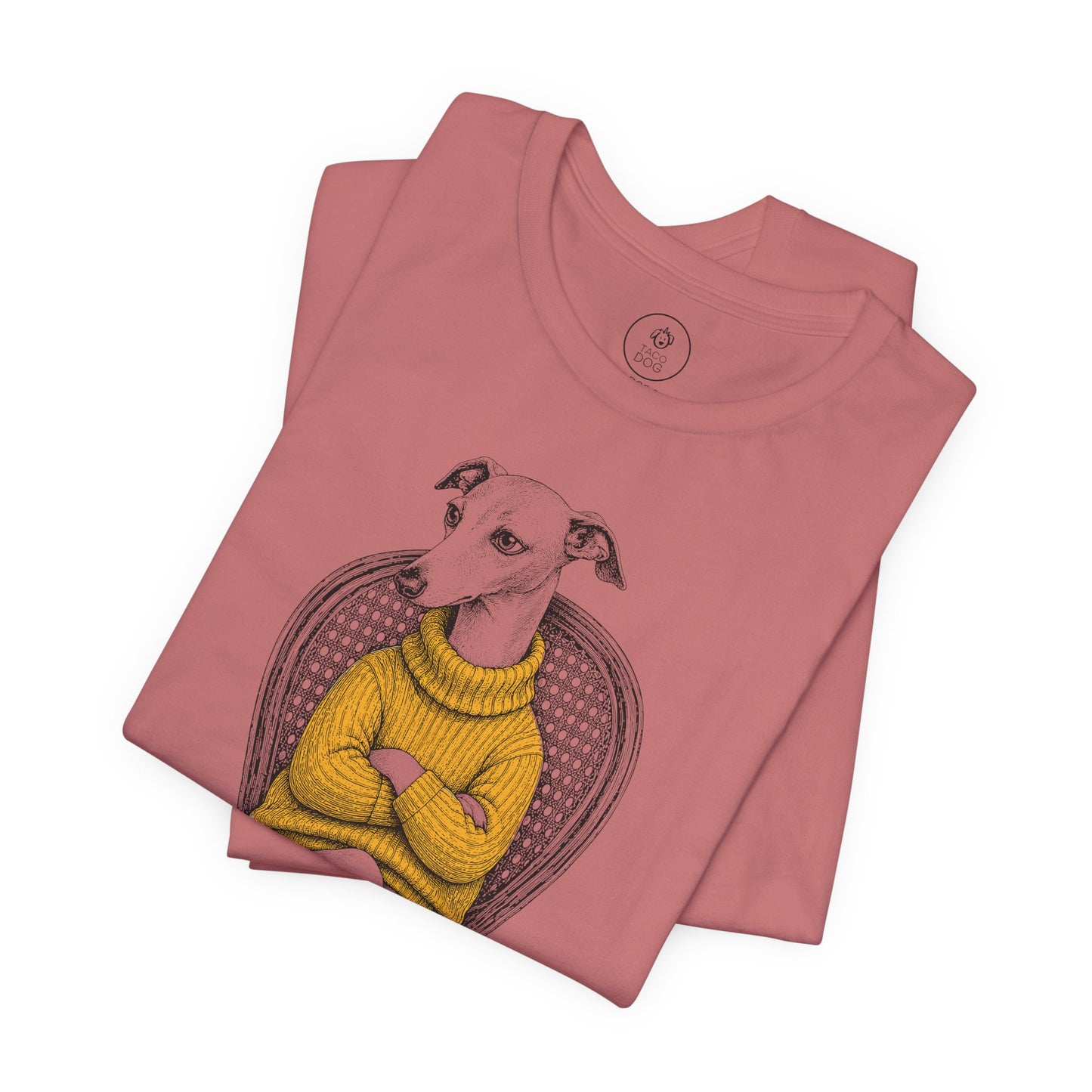 Italian Greyhound Whippet Reluctant Turtleneck T-Shirt