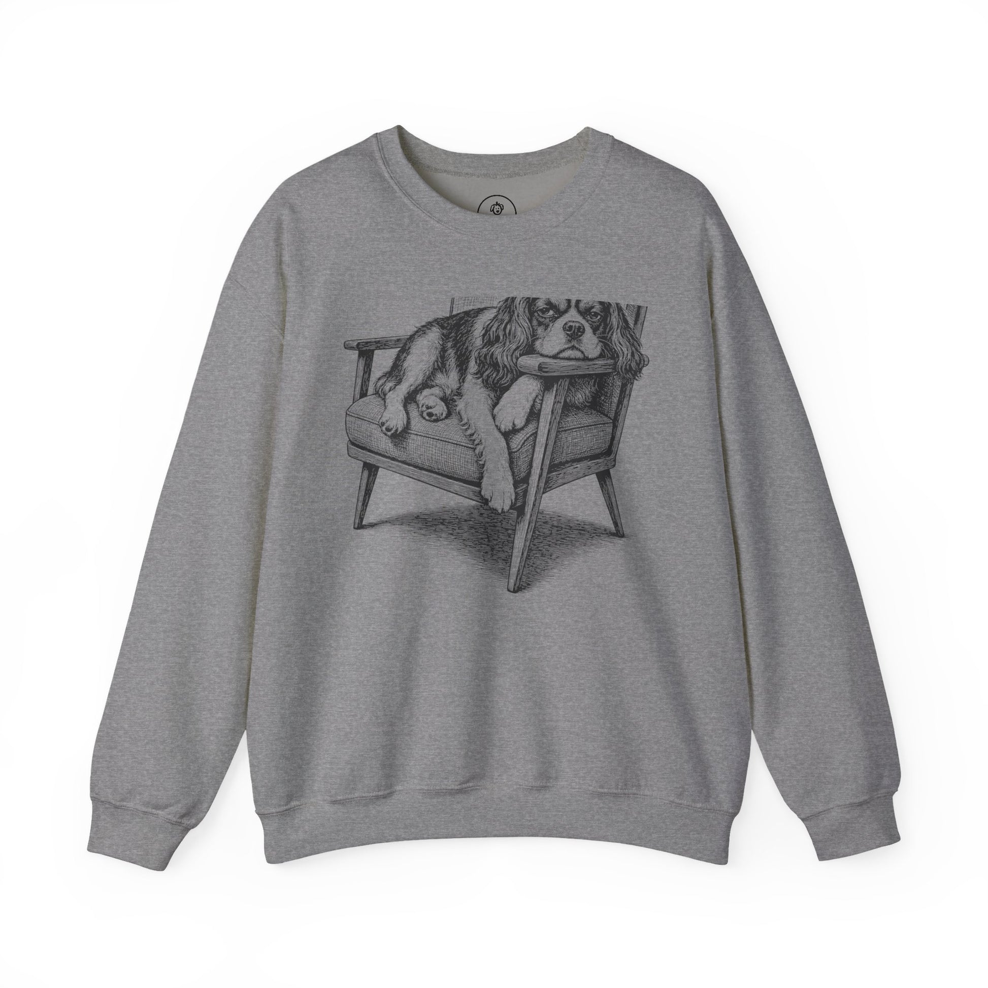 Cavalier King Charles Spaniel Occupied Sweatshirt Graphite Heather Taco-Dog