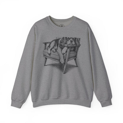 Cavalier King Charles Spaniel Occupied Sweatshirt Graphite Heather Taco-Dog