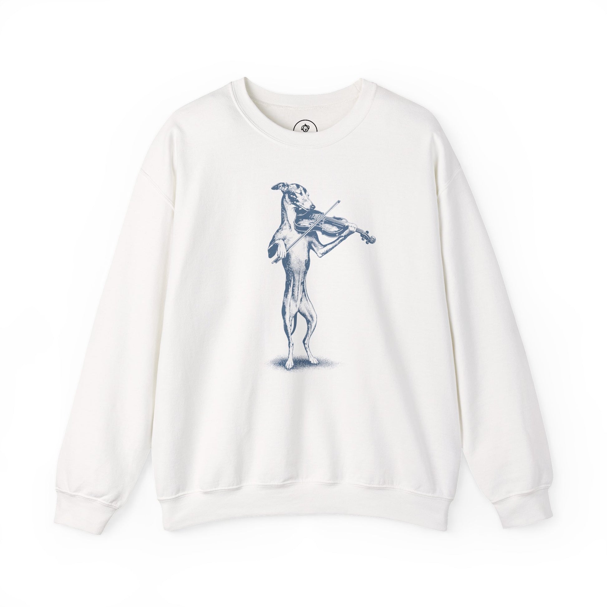 Italian Greyhound Whippet Violin Sweatshirt White Taco-Dog