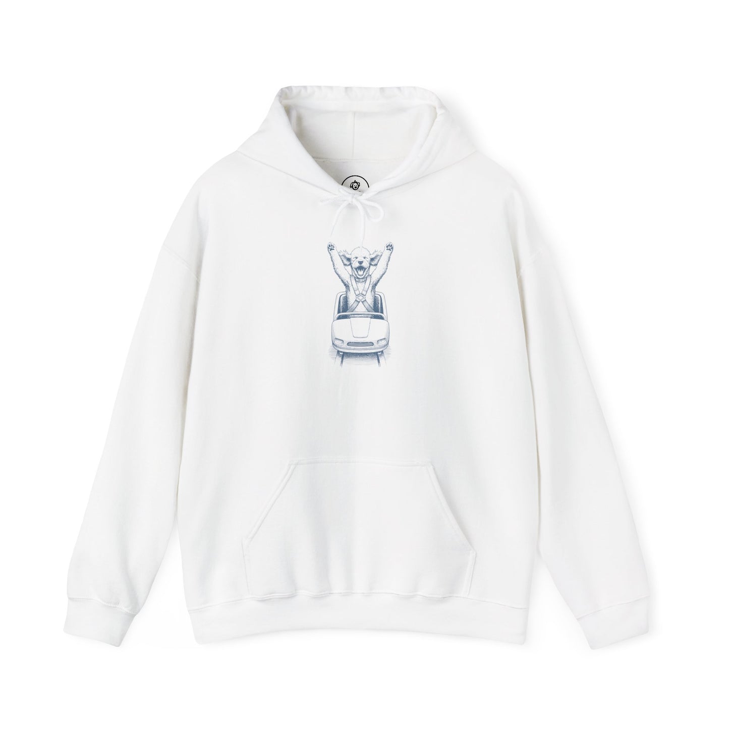 Poodle Roller Coaster Hoodie White Taco-Dog