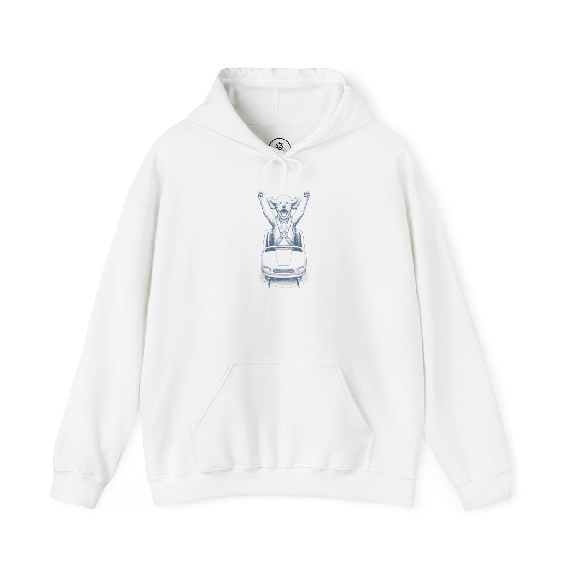 Poodle Roller Coaster Hoodie White Taco-Dog