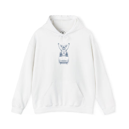 Poodle Roller Coaster Hoodie White Taco-Dog