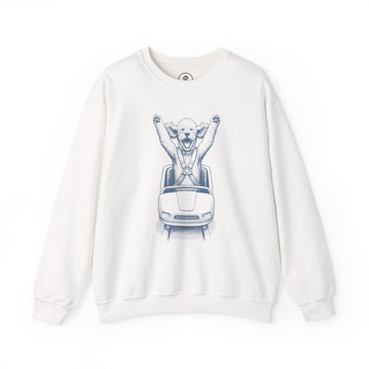 Poodle Roller Coaster Sweatshirt White Taco-Dog