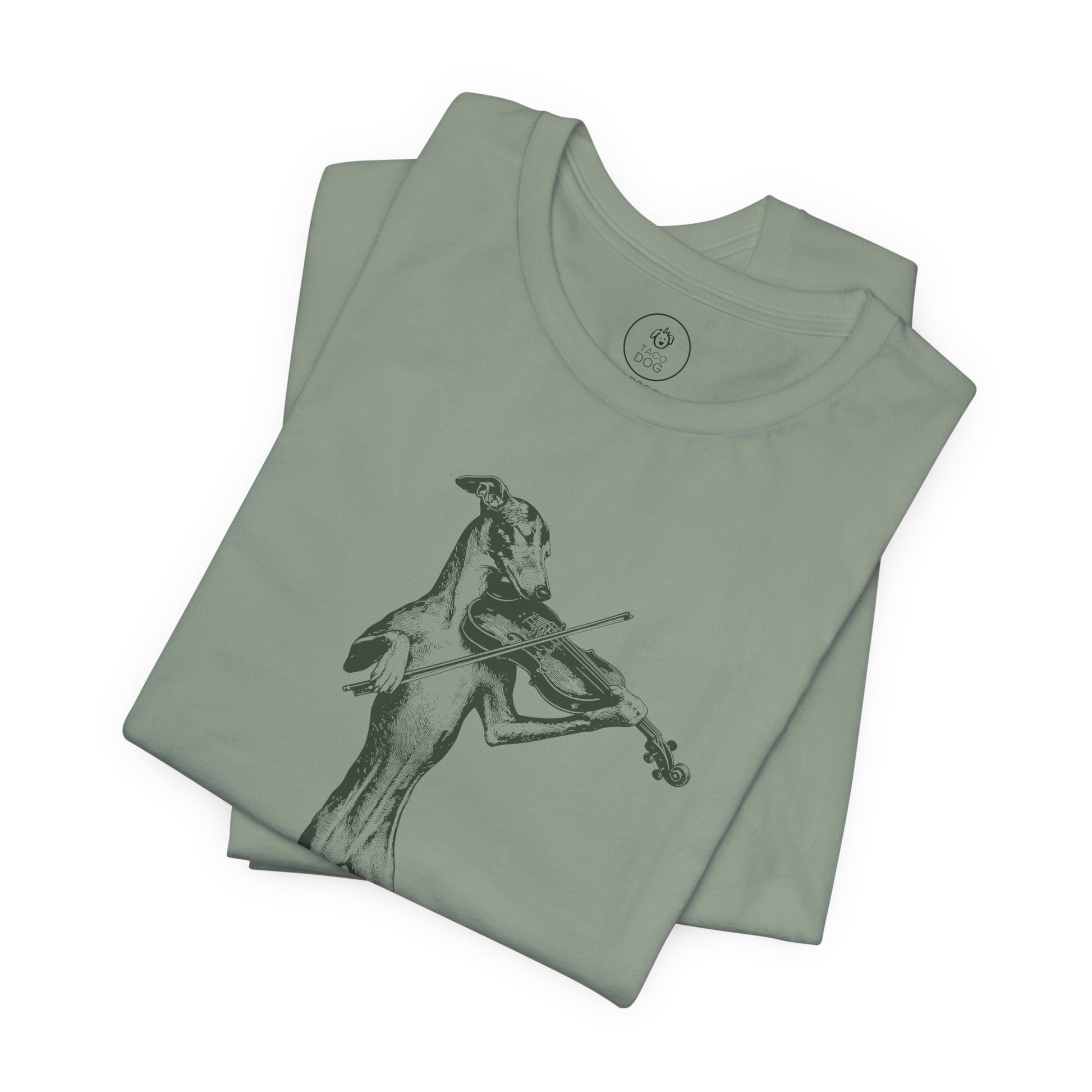 Italian Greyhound Whippet Violin T-Shirt Taco-Dog
