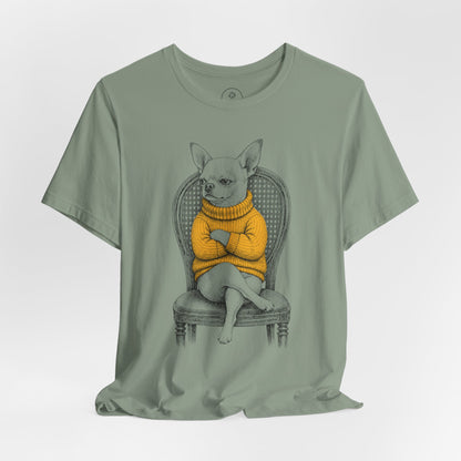 Chihuahua Reluctant Turtleneck T-Shirt