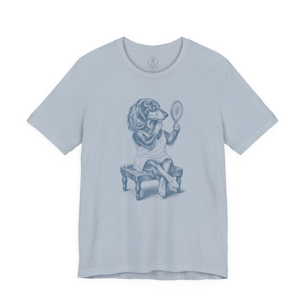 Dachshund Makeup T-Shirt, design close-up