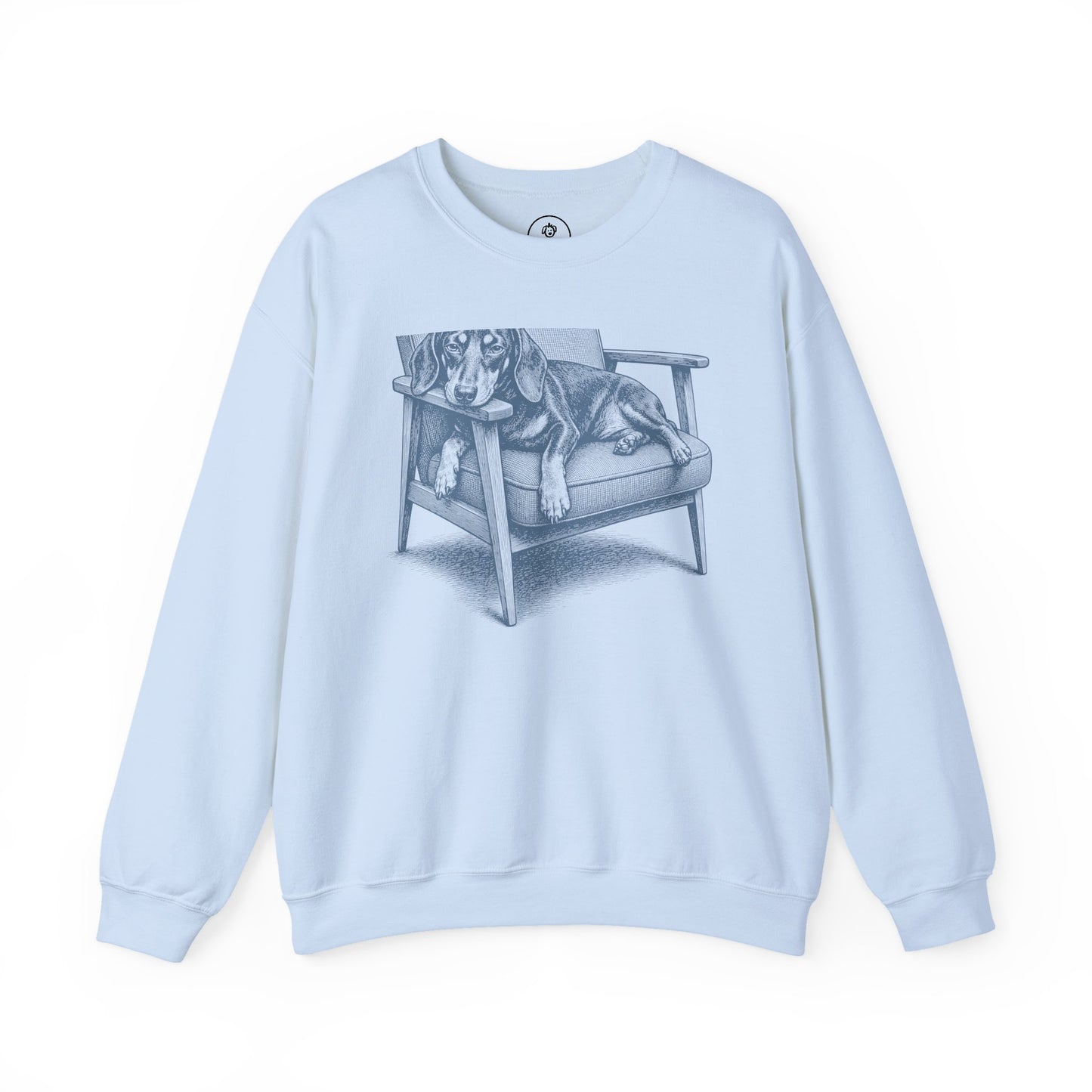 Dachshund Occupied Sweatshirt Light Blue Taco-Dog