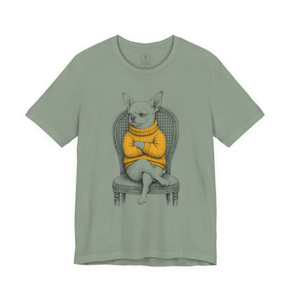 Chihuahua Reluctant Turtleneck T-Shirt
